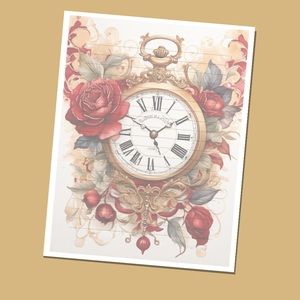 Timepiece - Lined Stationery Paper (25 Sheets) 8.5 x 11 Premi…